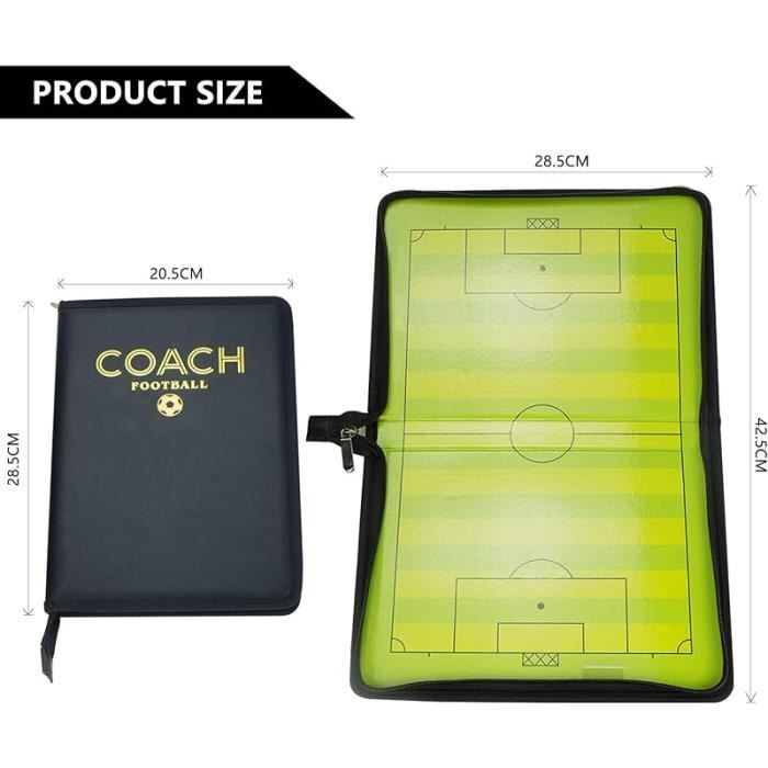 Tableau Tactique Football Pliable Magnétique Avec Figurines - Entraîneur Coach Avec Chronomètre Et Sifflet