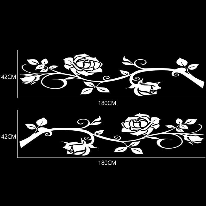 Autocollants Voiture Tuning 2 En 1 - 2 Rouleaux De Bandes (2 Mm Et 5 Mm) + 2 Décalcomanies - Vinyle Haute Qualité, Blanc - Pour Décoration Extérieure Voiture, SUV, Quad - 12