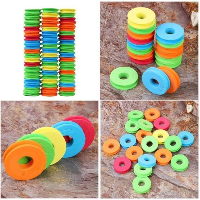 Domybest 100 Bobines En Mousse EVA – Enrouleurs De Ligne De Pêche 45x45x10mm, Organisateur De Bas De Ligne