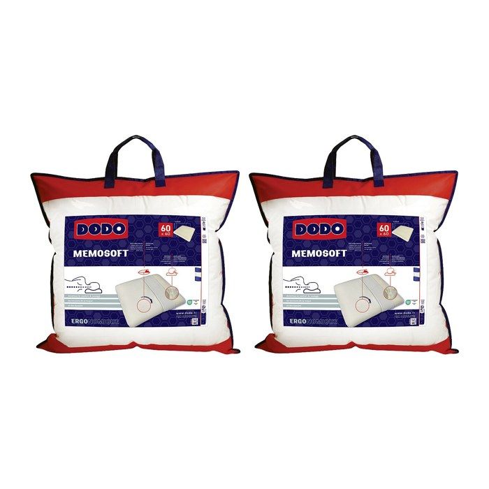 DODO Oreiller Anti-acariens Végétal 60x60cm - Confort Medium, Huile De Lin, Fabriqué En France