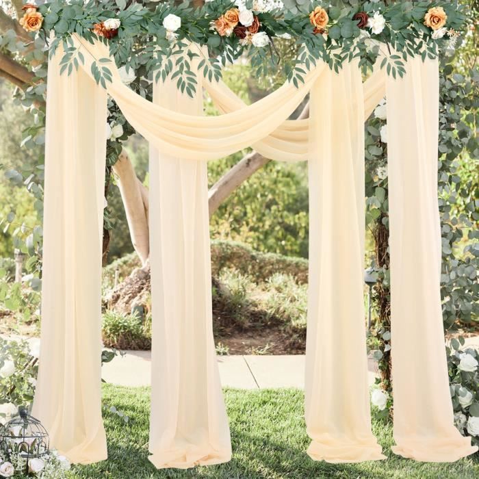 OMABETA Draperie d’arc de mariage Arche de mariage en mousseline de