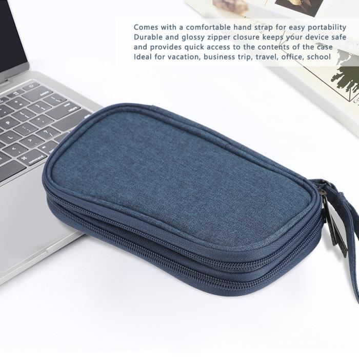 VBESTLIFE Organisateur électronique de voyage Organisateur électronique  bleu foncé Portable petit sac électronique de voyage