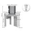 Vicco Coiffeuse Blanc 115cm avec 3 tiroirs