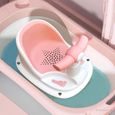 Siège de bain pour bébé - Chaise de douche avec trou de vidange - Blanc-2