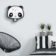 1 Pc horloge murale acrylique créative dessin animé mignon forme de panda noir blanc suspendue horloge - pendule horloge - reveil-2