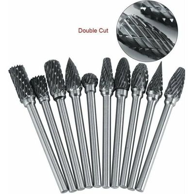 Mizikuu 10 Fraises Rotatives Carbure Tungstène 1/8" – Jeu Polyvalent Pour Gravure, Polissage & Sculpture