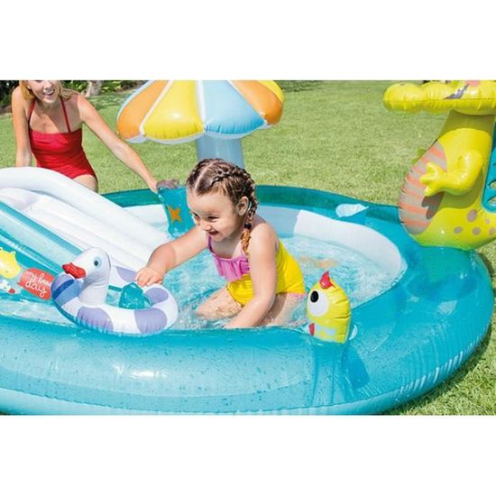 Toboggan En Crocodile Piscine Gonflable Pour Enfant Et Famille 1x137x34cm Pataugeoire Multifonctionnelle Cdiscount Jeux Jouets
