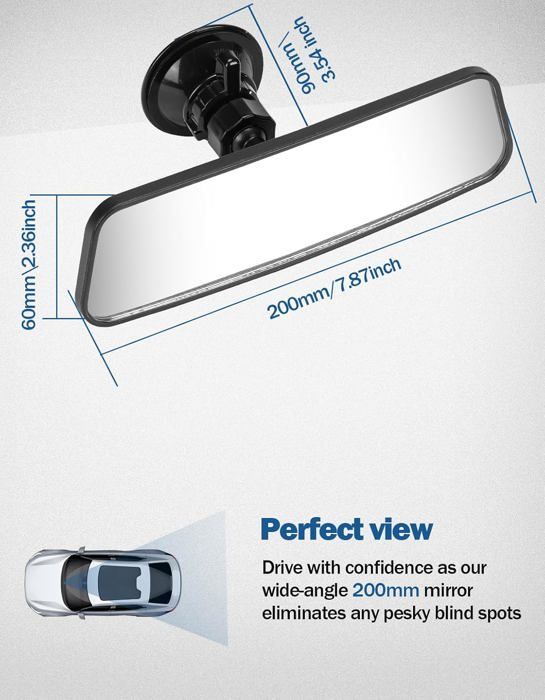 Rétroviseur Conduite Accompagnée Universel - Miroir Intérieur Voiture Ventouse Pour Auto Camion SUV
