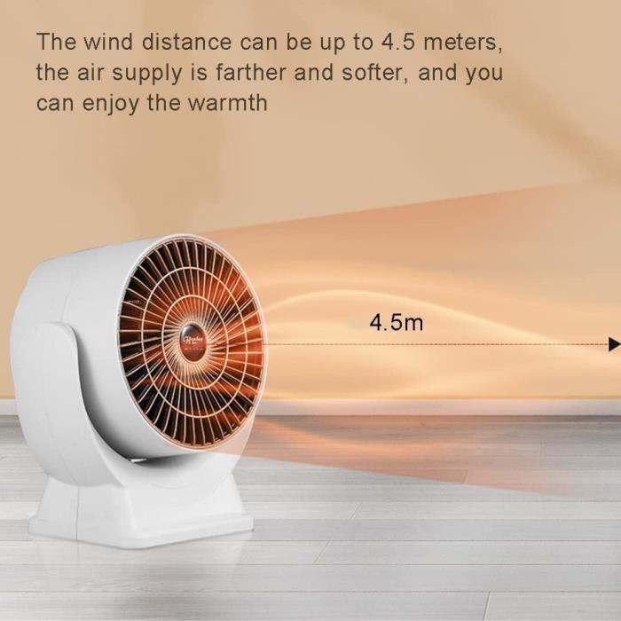 Radiateur électrique 800W Mini-cheminée, chauffage d´appoint, Ventilateur  de bureau avec télécommande, Chauffage portatif - Cdiscount Bricolage