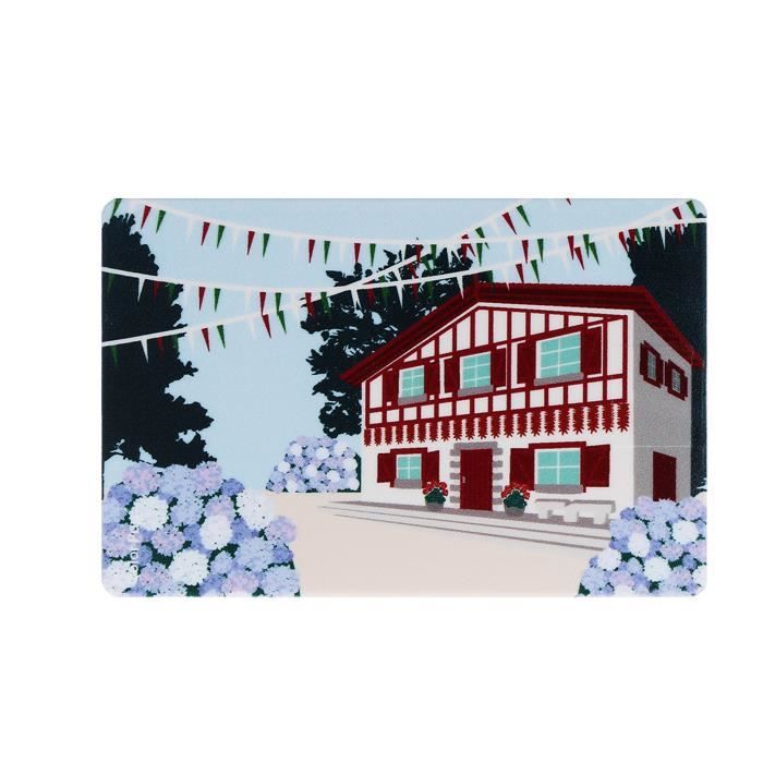 Color Pop Porte-Carte Rigide (1 Carte) – Collection Aquitaine - Fabrication Française – PVC Imprime – 6 x 9,1 cm (Imprimé Biarritz