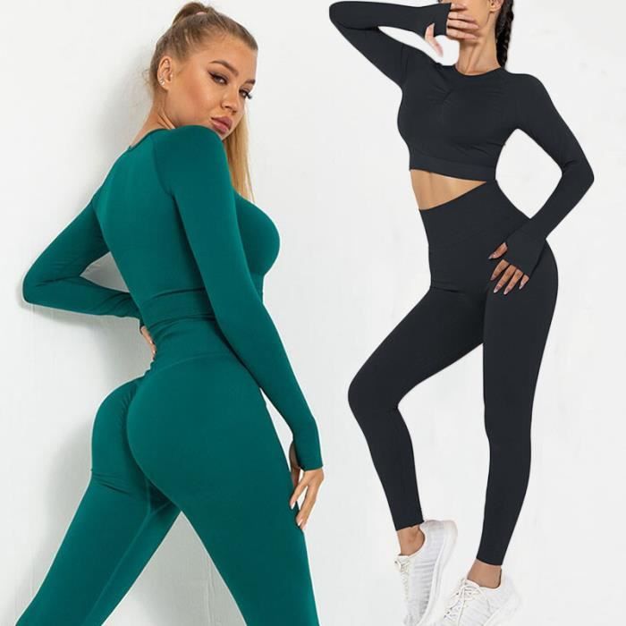 Ensemble sport femme avec veste zippée et pantalon large