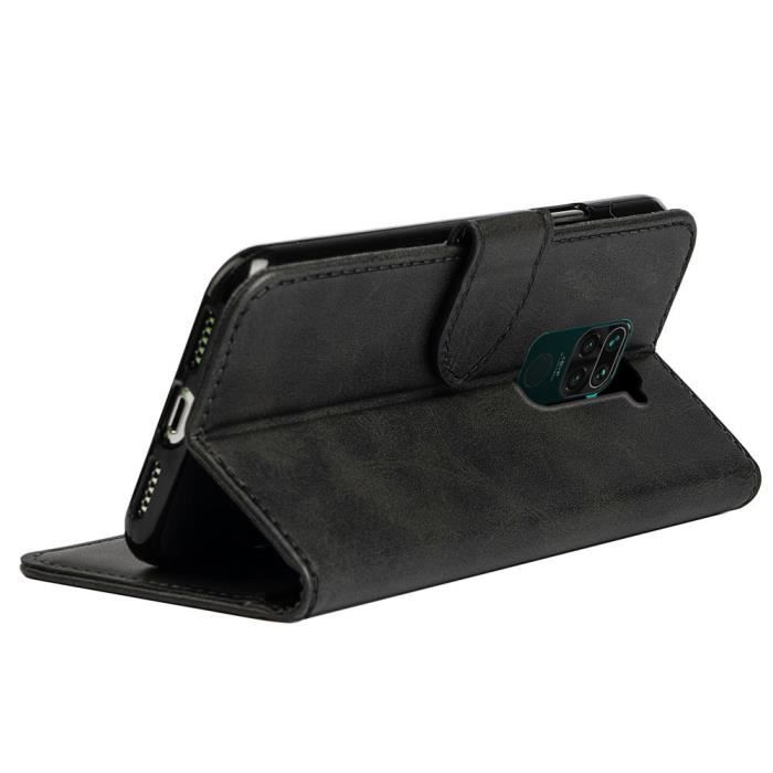 Coque Livre (Bookstyle) Noir à Clapet Pour Xiaomi Redmi Note 9 4G / Redmi 9T
