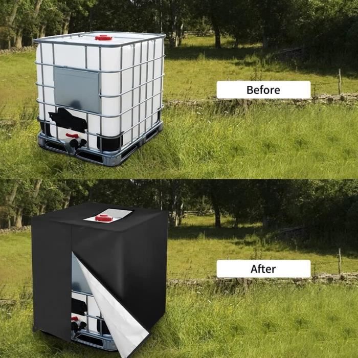 Bache Pour Cuve 1000 L, Bâche De Protection Solaire Pour Réservoir D'Eau De Pluie Ibc, Anti