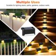 Leytn® 6 pcs Lampe solaire extérieur Lampe de pont LED imperméable Lampe de jardin pour Clôture Escalier Jardin Marche Terrasse -3