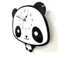 1 Pc horloge murale acrylique créative dessin animé mignon forme de panda noir blanc suspendue horloge - pendule horloge - reveil-3