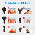 Pistolet de Massage Musculaire - WINSING - 30 Niveaux Réglables - 6 Têtes de Massage et Ecran LCD HD-3
