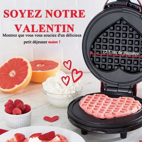Gaufrier électrique multifunction Plaques de Cœur,Facile à Retirer