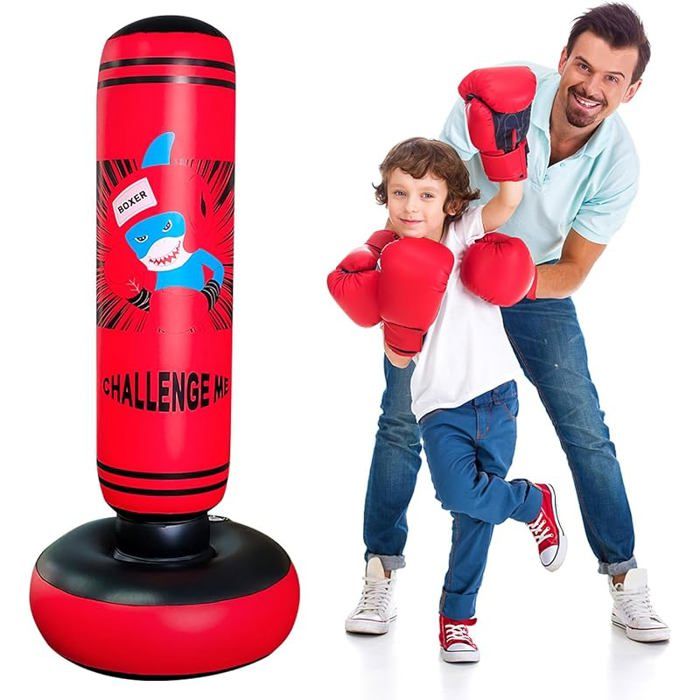 Prorobust Sac De Frappe Lourd Non Rempli – Boxe/MMA/Kickboxing – Gants, Bandes & Chaîne Inclus