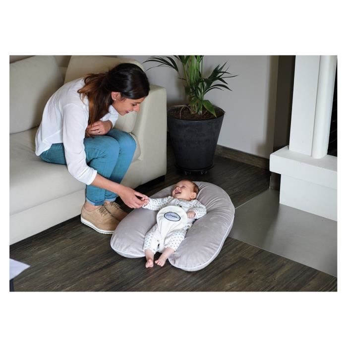 Coussin D'Allaitement Et Grossesse Candide Multirelax 3en1 - Transformable En Transat Bébé, Housse Lavable, Design Lapins