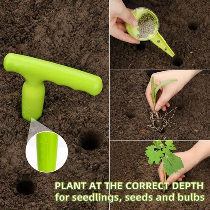 3 Outils Plantation Bulbes - Plantoir Long Manche Pour Tulipes, Jonquilles & Lys