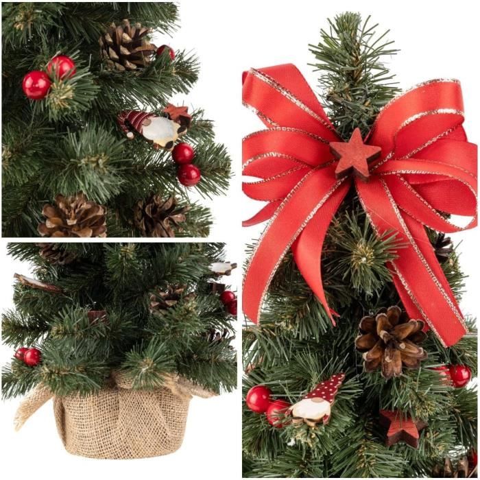 Coffret de décoration,Mini sapin de noël en Sisal de soie,12 pièces Coffret de décoration,Mini sapin de noël en Sisal de soie,12 pièces