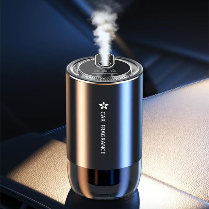 Diffuseur Voiture Avec 50ml Parfum (Brise De Mer), Sent Bon Diffuseur Électrique, On/Off Automatique, Atomiseur Ultrasonique, 3 Modes, Batterie Intégrée, Diffuseur Arômes Voiture Durée 5 Mois BJ-577
