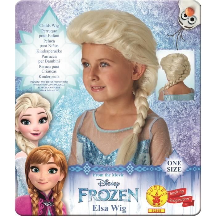 Perruque Elsa La Reine des Neiges - RUBIES - Pour Enfant à partir de 3 ans  - Multicolore - Cdiscount Jeux - Jouets