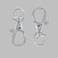 110 FERMOIRS EMBOUTS PAPILLON METAL ARGENTE POUR BOUCLES D/'OREILLES CLOU