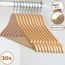 Jago® Cintres en Bois - Lot de 30, Crochet Pivotan