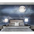 Papier Peint Panoramique Fleurs De Lune Et Oiseaux Papier Peint Soie 3D Peinture Murale Décoration Chambre Salon 400x280cm-0