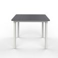 Table de terrasse Noa 900 x 900 - RESOL - Pieds Blancs - Beige-0
