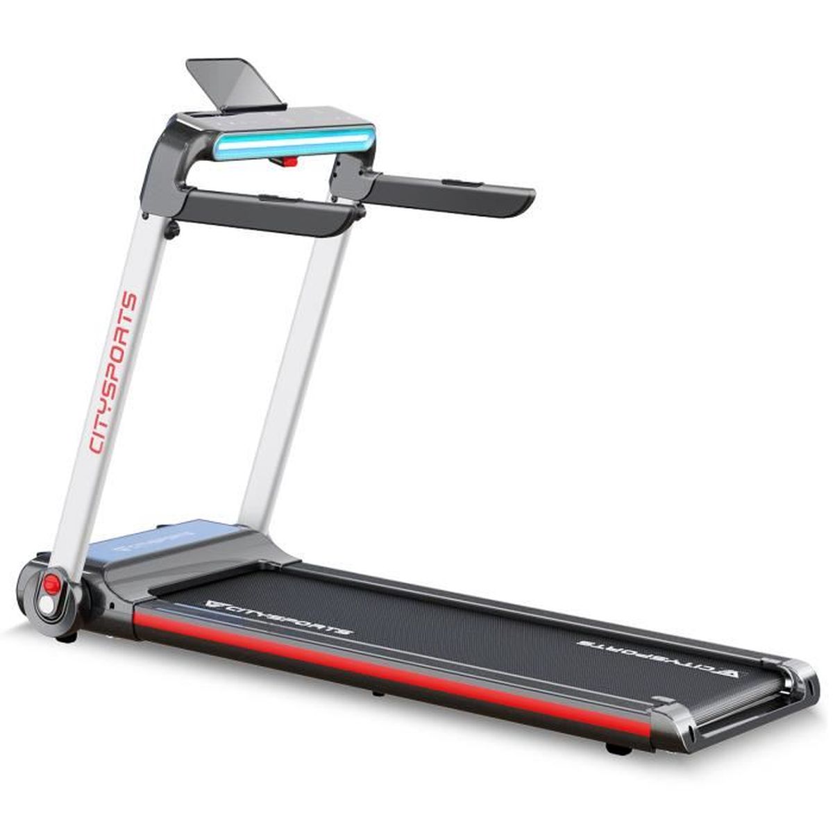 CITYSPORTS WP5 Tapis de Course / Vitesse Réglable 1.015KM/H / Ecran LED / Noir avec blanc