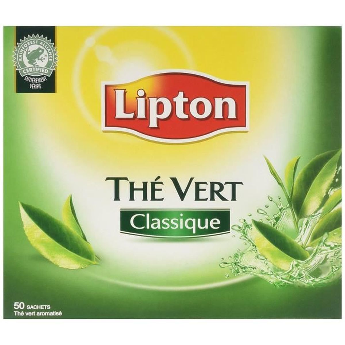 Lipton Thé Vert classique 50 Sachets 65g Lot de 2 Cdiscount Au