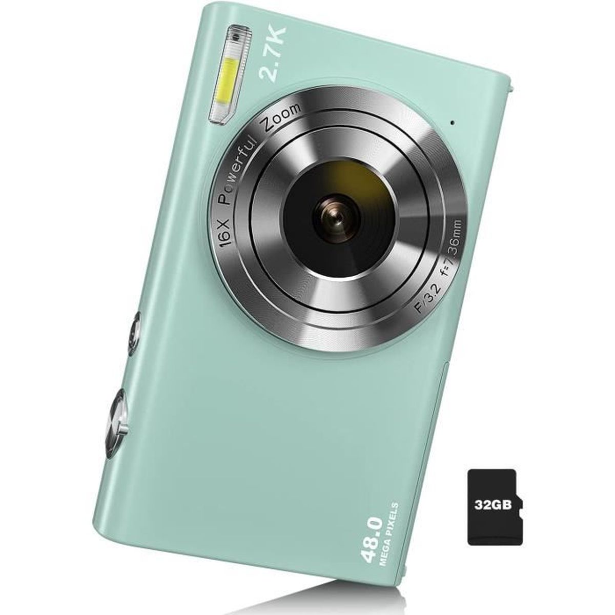Appareil Photo Numérique Compact Andoer - 50MP, Zoom 8x, Écran 2,4" - Cadeau Pour Enfants Et Débutants