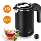 TALZOV Bouilloire Électrique en Acier Inoxydable - 0,5L & 600W & Sans BPA - Arrêt auto,affichage à LED pour le voyages et bureau