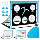 LANTHOUR But de football - 3 modes - Pliable - Avec 6 cibles et sac de transport - 120x90x90 cm - Pour l'intérieur, l'extérieur, la prairie
