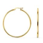 Boucles d'Oreilles Femme - L'ATELIER D'AZUR - Créoles Or Jaune Véritable - Diamètre 4.5cm