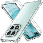 Coque - E.F.CONNECTION - Pour Xiaomi Redmi Note 14 Pro 5G - Silicone antichoc - 2 verres trempés - Ultra transparent