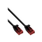 Cordon de raccordement RJ-45 - InLine - 2 cm - UTP CAT 6 - Moulé - Rond - Noir