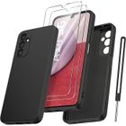 Coque Protection Caméra - RASENA - Samsung Galaxy A14 5G - Silicone Liquide - Verre Trempé - Noir