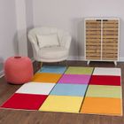 SURYA Tapis de Salon à Poils Courts Doux Scandinave à Carreaux WANDA 160x213cm Multicolore