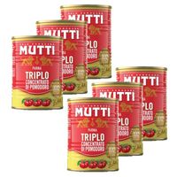 Mutti - Lot 6x Triple concentré de tomates - Boîte 400g