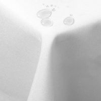 Nappe Rectangulaire - Aspect Lin, Décor De Protection De Table, Résistant À L'eau Blanc 110 X 140 Cm
