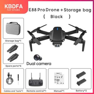 DRONE Double C-Noir-2B-KBDFA nouveau e88 pro fpv drone w