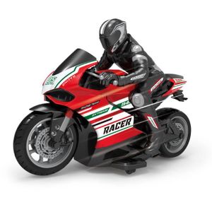 JOUET Rouge-Moto de course télécommandée à grande vitess