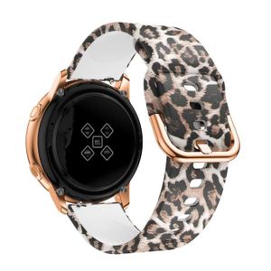 BRACELET MONTRE CONNEC. couleur Classic Leopard taille Galxy Watch 42mm Bracelet connecté pour samsung galaxy active 2, huawei watch