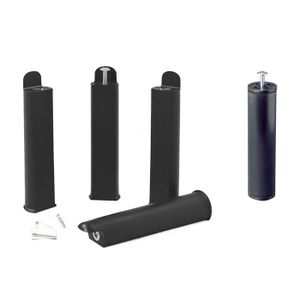 Lot De 6 Pieds De Lit Cylindriques Métal - Hauteur 30cm Pour Sommier Tube 40x30mm - Pack économique