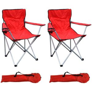 CHAISE DE CAMPING Lot de 2 chaises pliantes pour la pêche/le camping