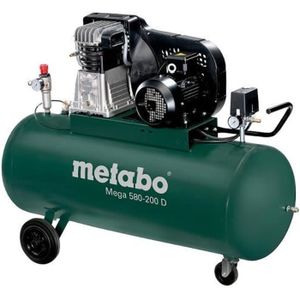 COMPRESSEUR Metabo - Compresseur 3 kW 11 bar 395 l/min cuve 200 l - Mega 580-200 D