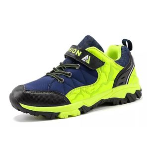 CHAUSSURES DE RANDONNÉE Alpinisme Chaussure Enfants Randonnée Garçon Cuir Marche Voyage - Vert